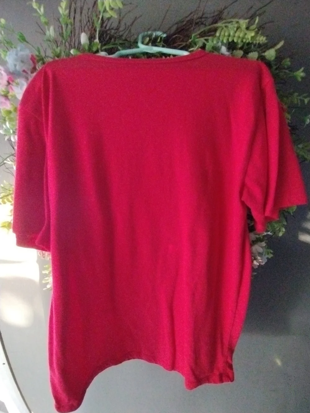 Red Graphic Baseball Batter Tee